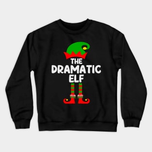 Dramatic Elf Matching Family Group Christmas Party Pajama Crewneck Sweatshirt